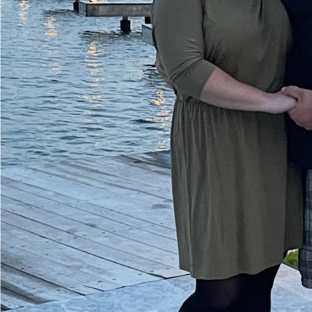 Wantable Olive Green Midi Dress